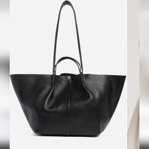 All Saints Black Leather Tote